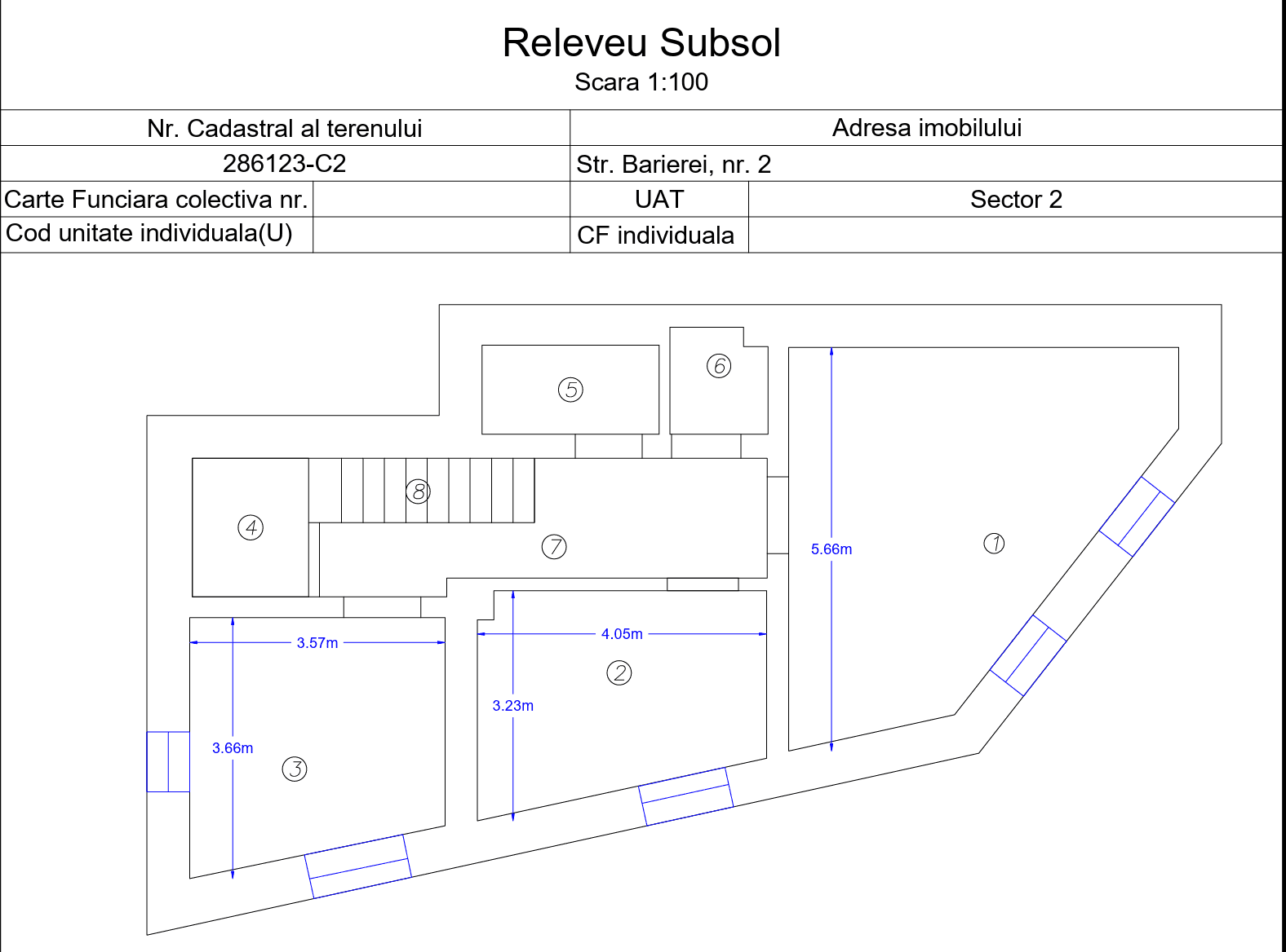 Clădire Reprezentativă 558 mp | 10 Birouri | Ideal Clinică, Sediu Firmă | Plevnei – Gara de Nord - Plan subsol 2