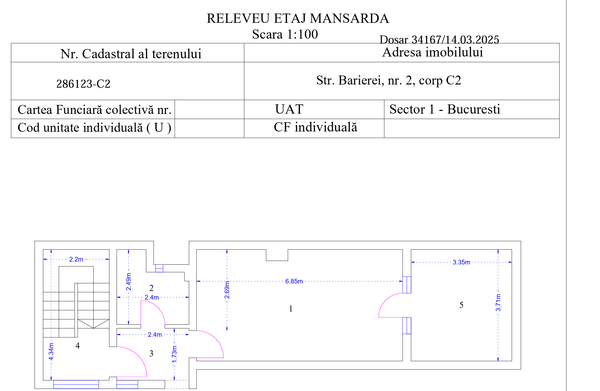 Clădire Reprezentativă 558 mp | 10 Birouri | Ideal Clinică, Sediu Firmă | Plevnei – Gara de Nord - Plan Mansarda Corp 2 9